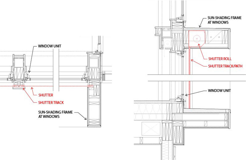 Section Detail (left), Plan Detail (right)